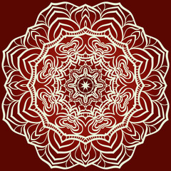 Decorative mandala flower ornament. pattern. vector. Tribal Ethnic Arabic, Indian, motif. for fashion design, wallpaper, invitation