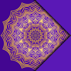 Card Template With Mandala Pattern. For Business Card, Meditation Class. Illustration. Vector
