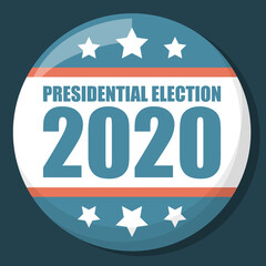Election pin vector isolated. Vote for president