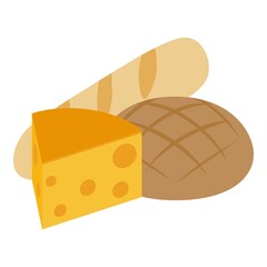 Swiss food icon. Isometric illustration of swiss food vector icon for web