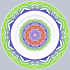 Beautiful Round Flower Mandala. Vector Illustration. For Coloring Book, Greeting Card, Invitation, Tattoo