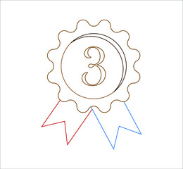 classification medal. illustration for web and mobile design.