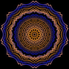 Decorative round lace ornate mandala. Vintage pattern. Vector