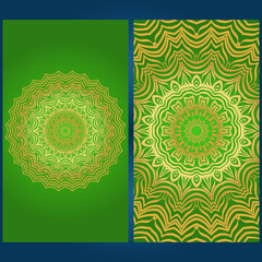 Flyer pages Ornament Illustration Concept with Mandala. Vintage Art Indian, Magazine. Decorative Layout Design. Vector