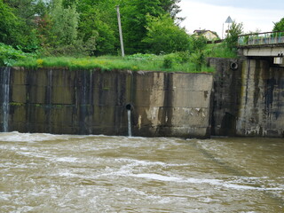 wooden bridge over river