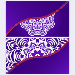 Luxury background. with mandala Vector card template.