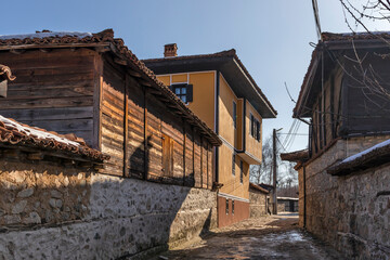Fototapeta premium Old houses in historical town of Koprivshtitsa, Bulgaria