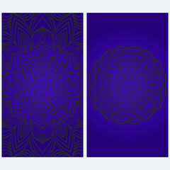 Templates card with mandala design. Vector illustration. For visit card, business, greeting card invitation