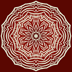 Decorative mandala flower ornament. pattern. vector. Tribal Ethnic Arabic, Indian, motif. for fashion design, wallpaper, invitation