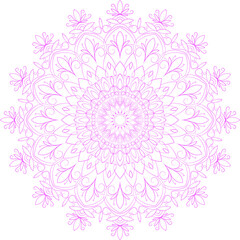 Vector mandala for coloring book. Decorative round ornament. Anti-stress therapy pattern. Yoga logo, background for meditation poster. Unusual flower shape. Oriental vector