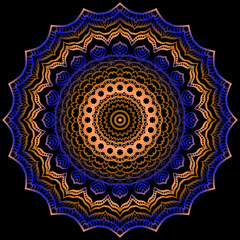 Decorative round lace ornate mandala. Vintage pattern. Vector