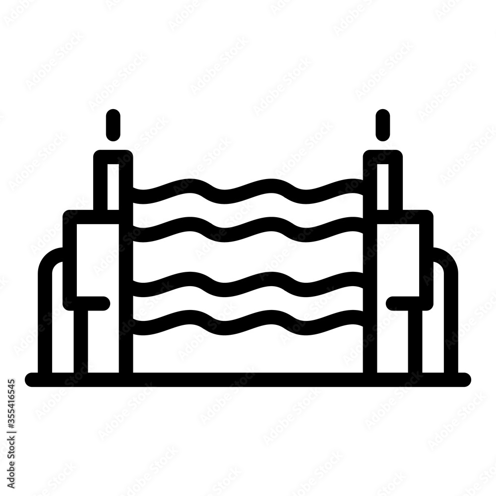Poster radio wave device icon. outline radio wave device vector icon for web design isolated on white backg