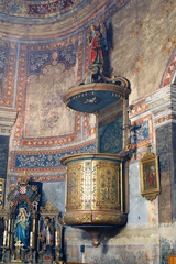 Pulpit in the parish church of Saint Joseph in Grubisno Polje, Croatia