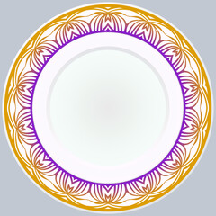 Pattern With Abstract Floral Round Ornament. Oriental Pattern. Indian, Moroccan, Mystic, Ottoman Motifs. Anti-Stress Therapy Pattern. Vector