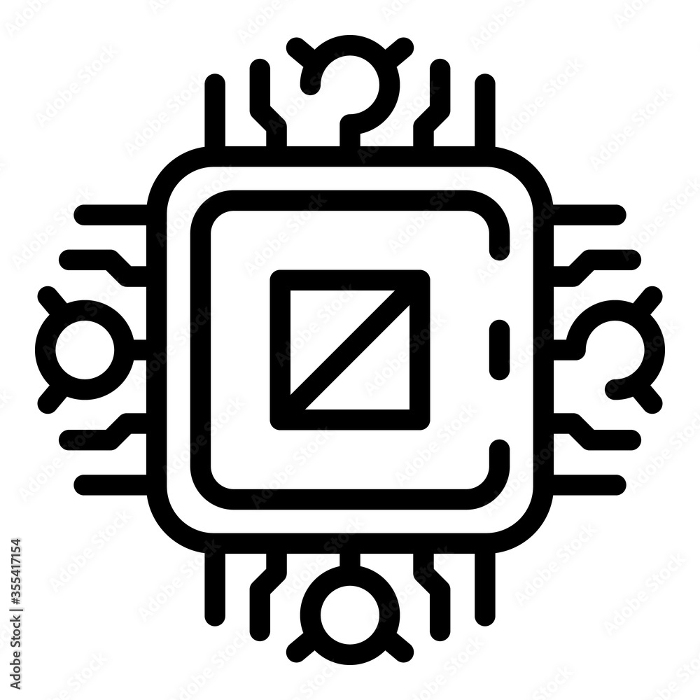Poster radio processor icon. outline radio processor vector icon for web design isolated on white backgroun