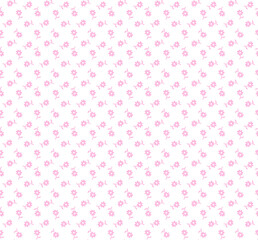 Vector seamless pattern. Cute pattern in small flower. Small pink flowers. White background. Ditsy floral background. The elegant the template for fashion prints.
