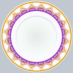 Pattern With Abstract Floral Round Ornament. Oriental Pattern. Indian, Moroccan, Mystic, Ottoman Motifs. Anti-Stress Therapy Pattern. Vector