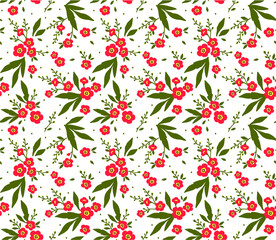 Elegant floral pattern in small flowers are scattered on the surface. Liberty style. Floral seamless background. Ditsy print. Seamless vector texture. A bouquet of spring flowers for fashion prints.