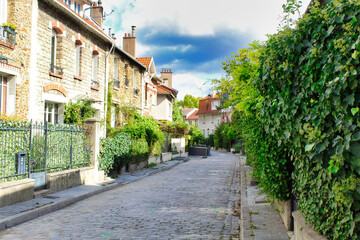 Fototapeta na wymiar narrow street in the old town of paris