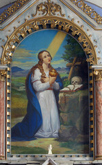 Saint Mary Magdalene, altarpiece in the parish church of Saint Mary Magdalene in Sopje, Croatia