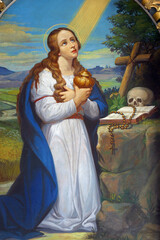 Saint Mary Magdalene, altarpiece in the parish church of Saint Mary Magdalene in Sopje, Croatia © zatletic