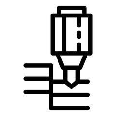 Planer milling machine icon. Outline planer milling machine vector icon for web design isolated on white background