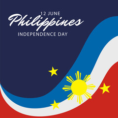 Vector illustration of a Background for Philippines Independence Day.