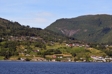 Fototapeta premium Sognefjord, Norway, Scandinavia. View from the board of Flam - Bergen ferry.