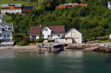 Sognefjord, Norway, Scandinavia. View from the board of Flam - Bergen ferry.