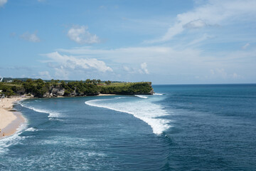 view of the beach from top.