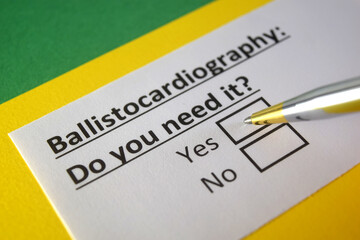 One person is answering question about ballistocardiography