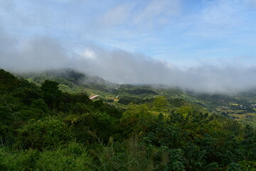the landscape of mountain and sky