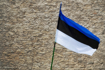 estonian flag on the stones background