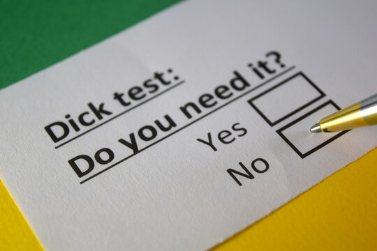 One person is answering question about dick test.