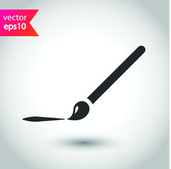 Brush vector icon. Tassel flat sign design. EPS 10 flat symbol. Tassel symbol pictogram