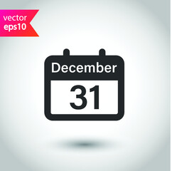 Calendar icon. Vector calendar on wall flat sign design. EPS 10 flat symbol. Calendar pictogram.
