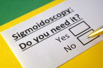 One person is answering question about sigmoidoscopy.