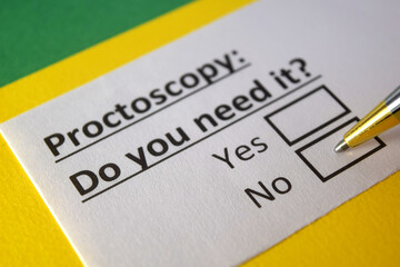 One person is answering question about proctoscopy.
