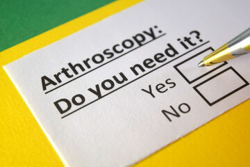One person is answering question about arthroscopy.