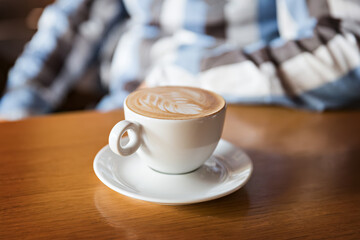 Coffee in the white cup