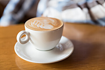 Coffee in the white cup