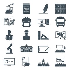 collection of education icons