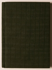Fototapeta premium Book cover isolated on the white background. Leather covered book. Blank cover book. Faded cover of a vintage book.