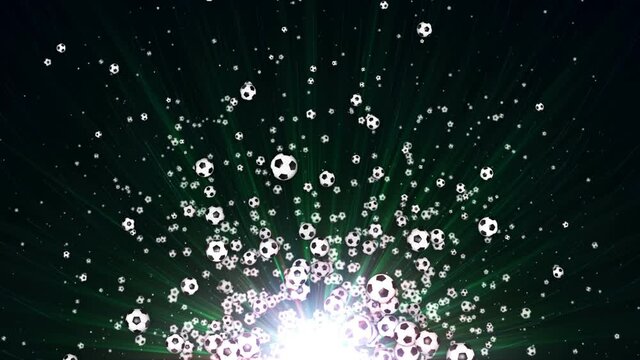 Flying SOCCER Ball Animation, Rendering, Background, Loop, 4k
