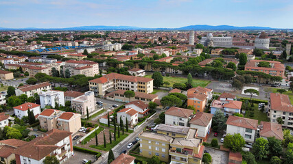 Obraz premium Amazing aerial view of Pisa, famous town of Tuscany