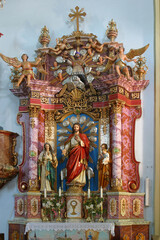 Sacred Heart of Jesus, altar in the church of Saint Catherine of Alexandria in Krapina, Croatia