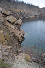 Radon Lake, located in Ukraine, Migeia. Former granite quarry. Present - local resort