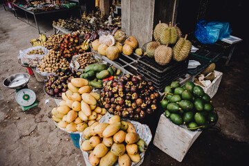 Fruit stand at a vietnamese market
