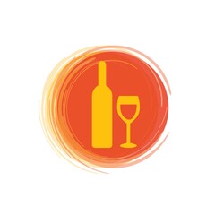 wine bottle and glass