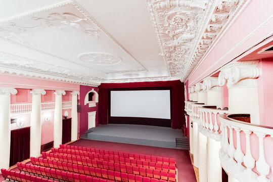 Saint Petersburg, Russia - September 8 2014. ..Cinema Interior "Rodina" ("Homeland") in St. Petersburg.